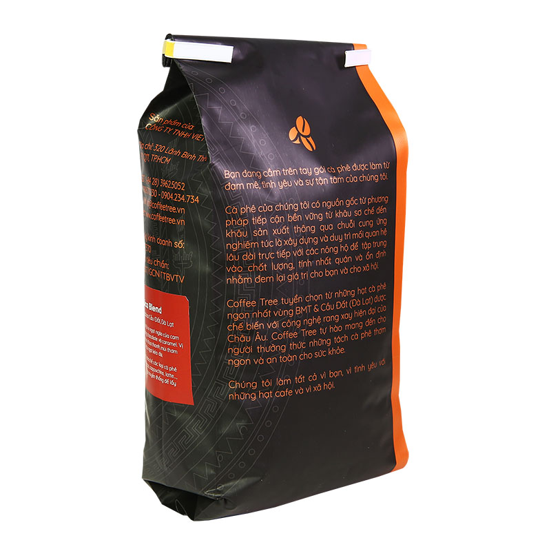 Cà phê hạt Arabica Cầu Đất nguyên chất 100% Coffee Tree 1kg thơm nồng, vị nhẹ, gu tây - Cà phê Đà Lạt tuyển chọn hoàn toàn trái chín rang công nghệ Châu Âu