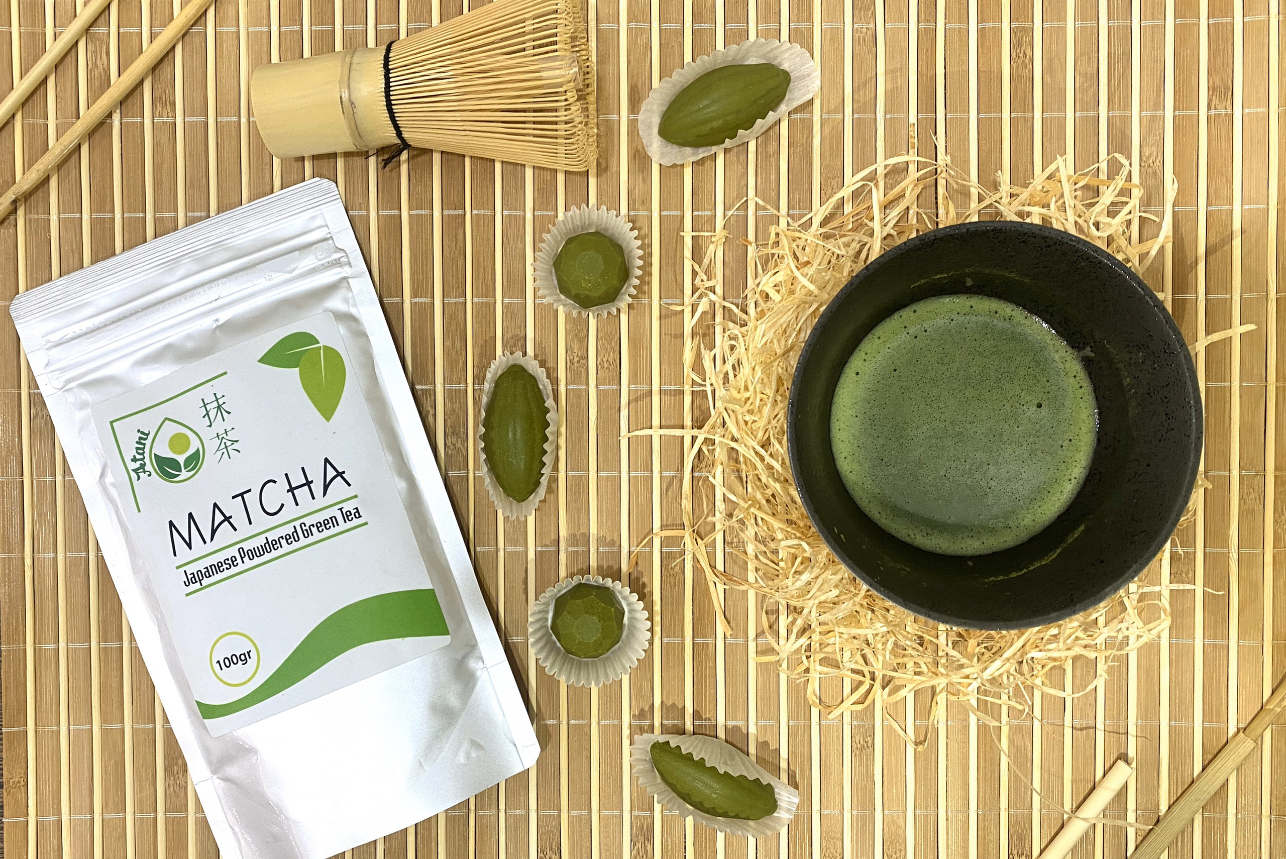 Bột Matcha Nhật Bản - Bột trà xanh nguyên chất 100% Japanese Matcha Atani (Gói 100 gram)