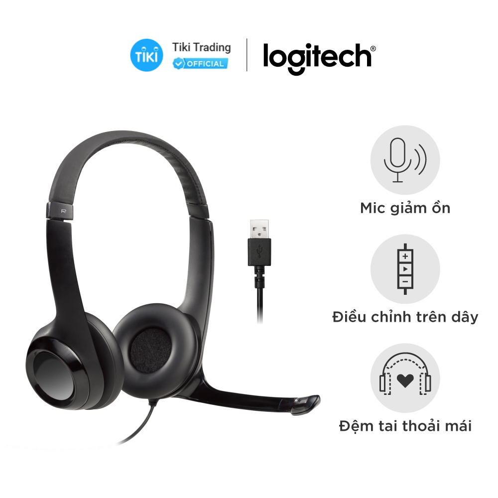 Tai nghe có dây Logitech H390 -  Hàng chính hãng