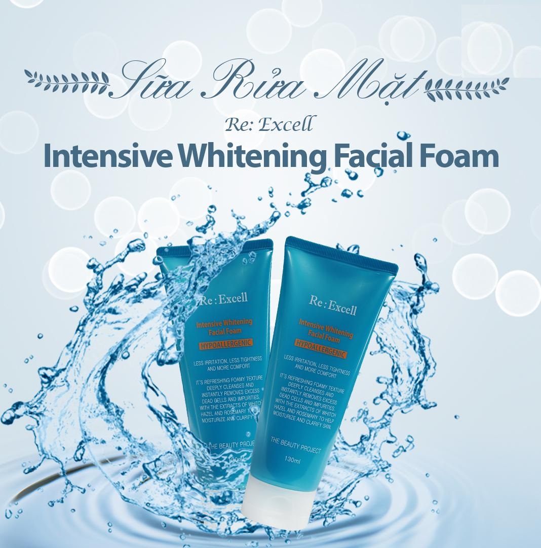 Sữa rửa mặt Re:Excell Intensive Whitening Facial Foam