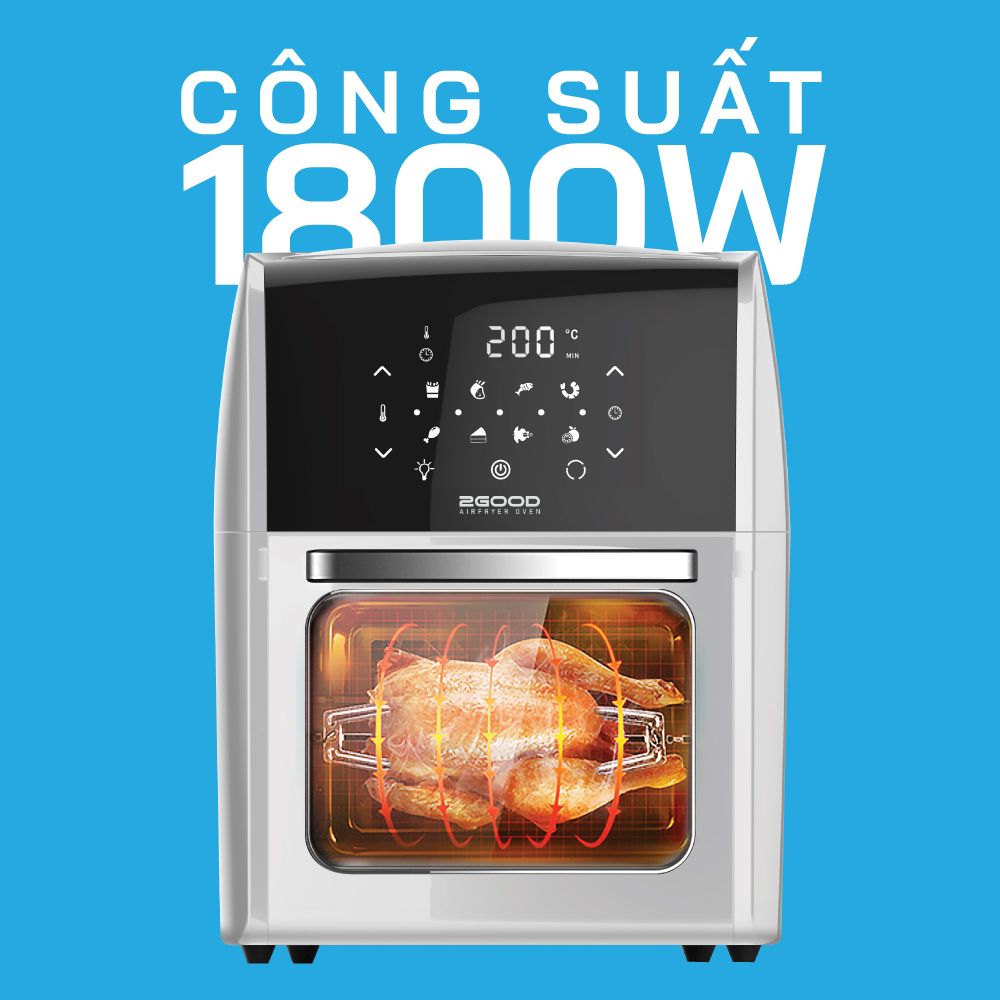 Nồi Chiên Không Dầu 2GOOD Vortex S-15 Air Fryer Oven (12 Lít) - Hàng Chính Hãng