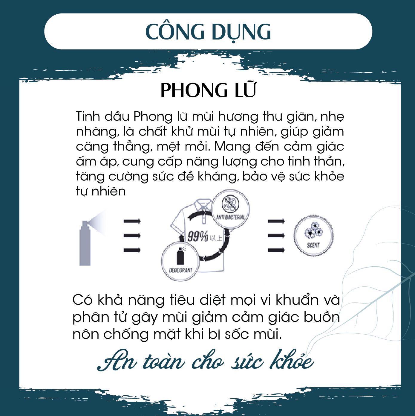 Xịt kháng khuẩn và khử mùi giúp ngủ ngon tinh dầu Phong Lữ PK - Khử mùi hiệu quả, thư giãn, giúp ngủ ngon