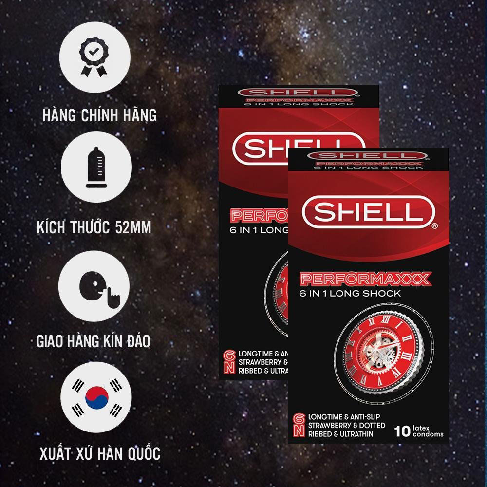 Bao cao su Shell Premium 5 in 1 Long Shock
