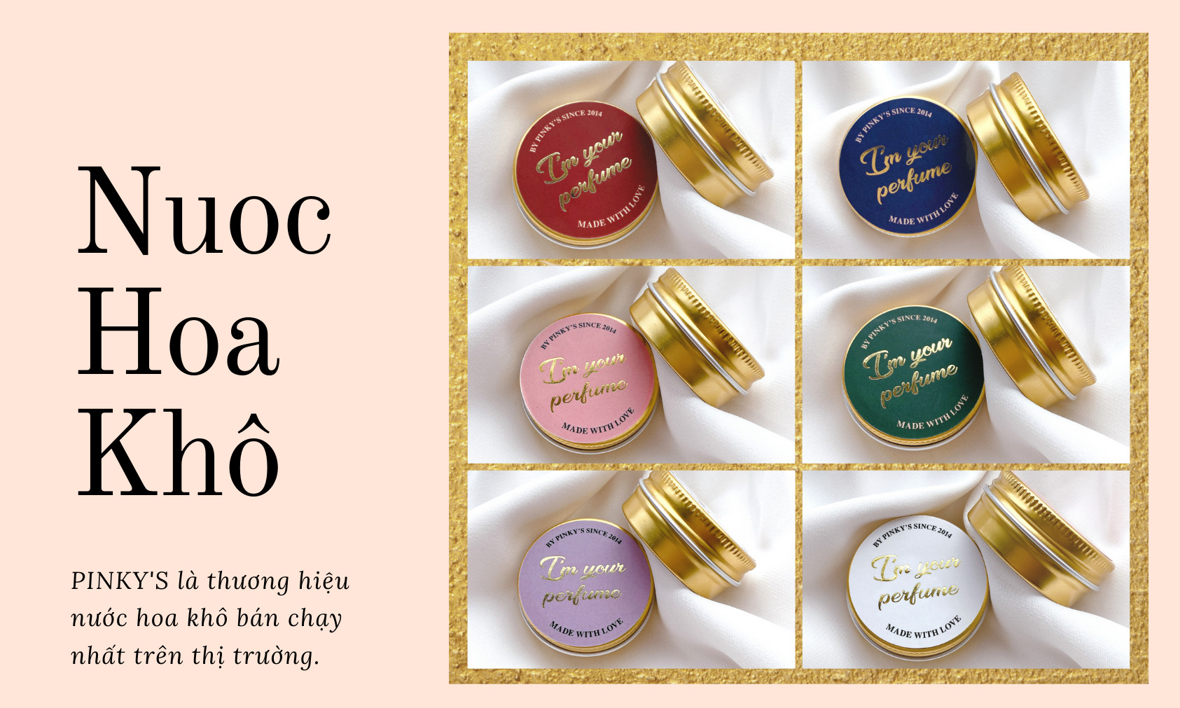 Nước Hoa Khô PINKY'S - mùi Gardenista - Nước Hoa Sáp Bỏ Túi 15g - Chính Hãng thuộc bộ sưu tập I'm Your Perfume