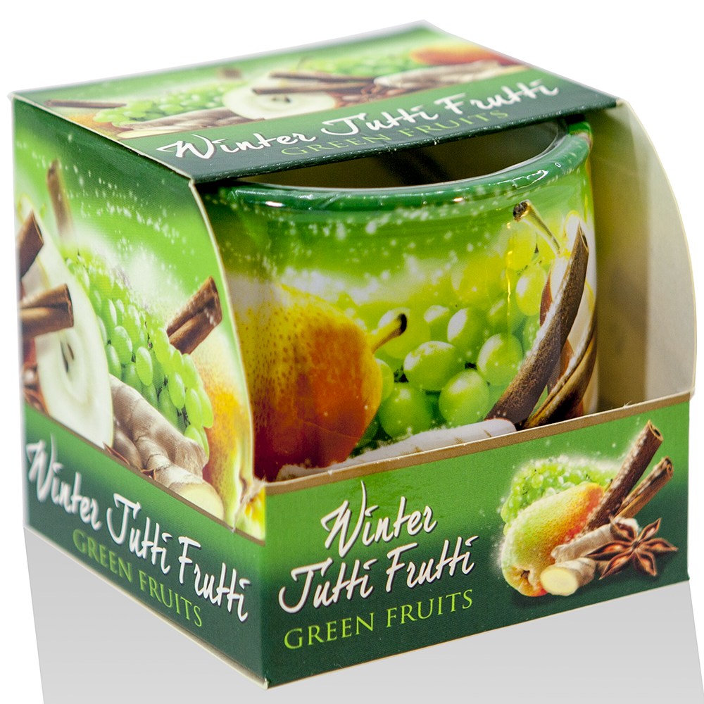 Ly nến thơm tinh dầu Bartek Winter Jutti Frutti 100g QT024471- nho, quế, lựu (giao mẫu ngẫu nhiên)