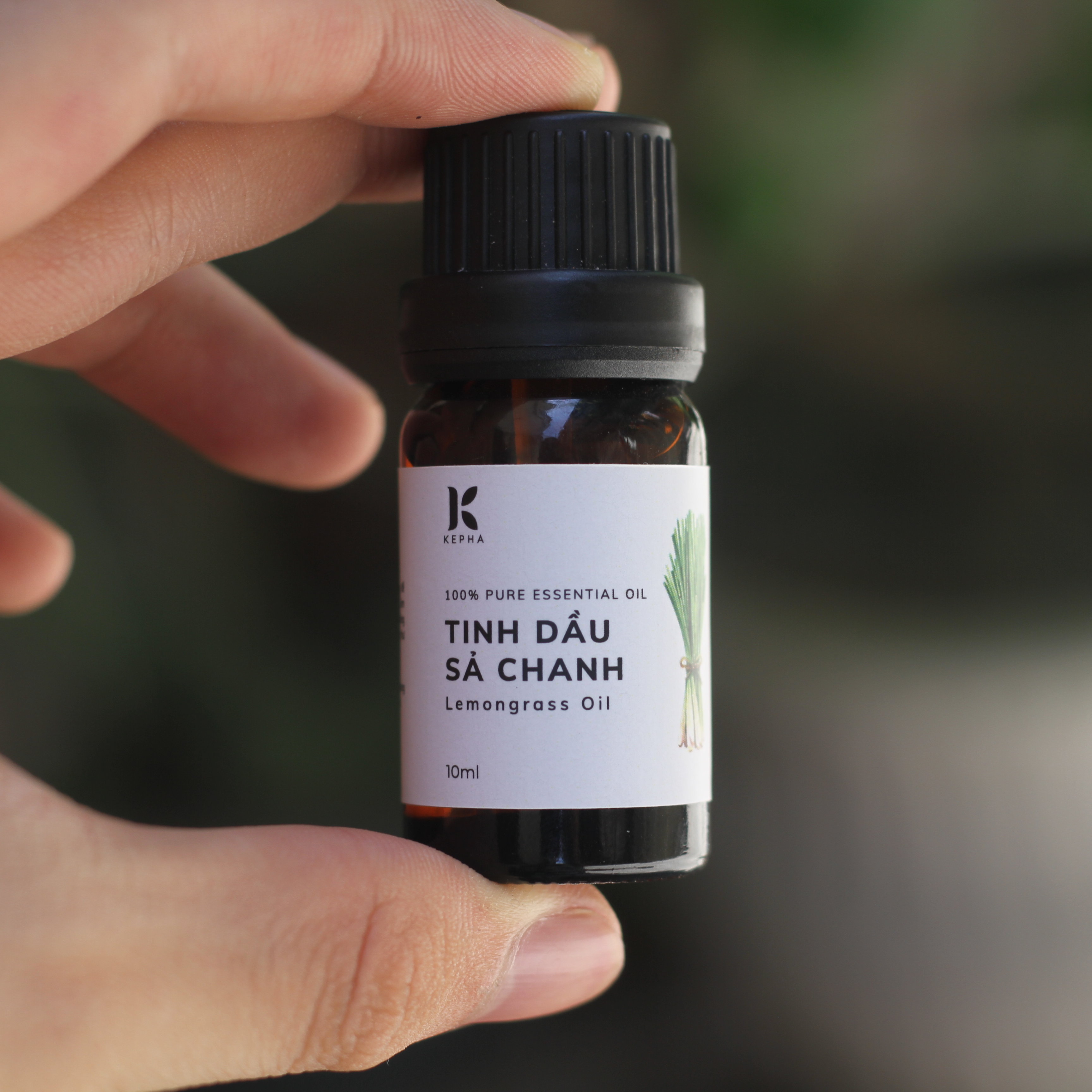 Tinh dầu sả chanh Kepha 10ml. Nguyên chất 100%, nhập khẩu trực tiếp Ấn Độ - Đuổi muỗi, xông hơi giải cảm, chống nhiễm nấm