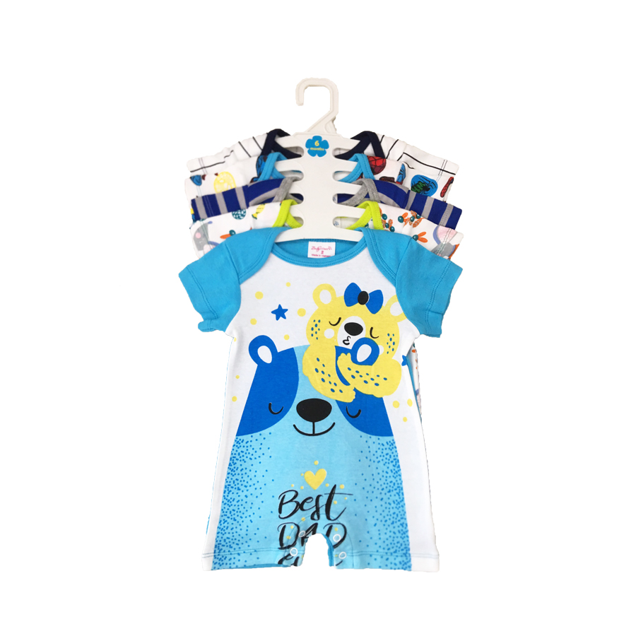Set 5 Áo Liền Quần Tay Ngắn Cho Bé Trai Baby Wear