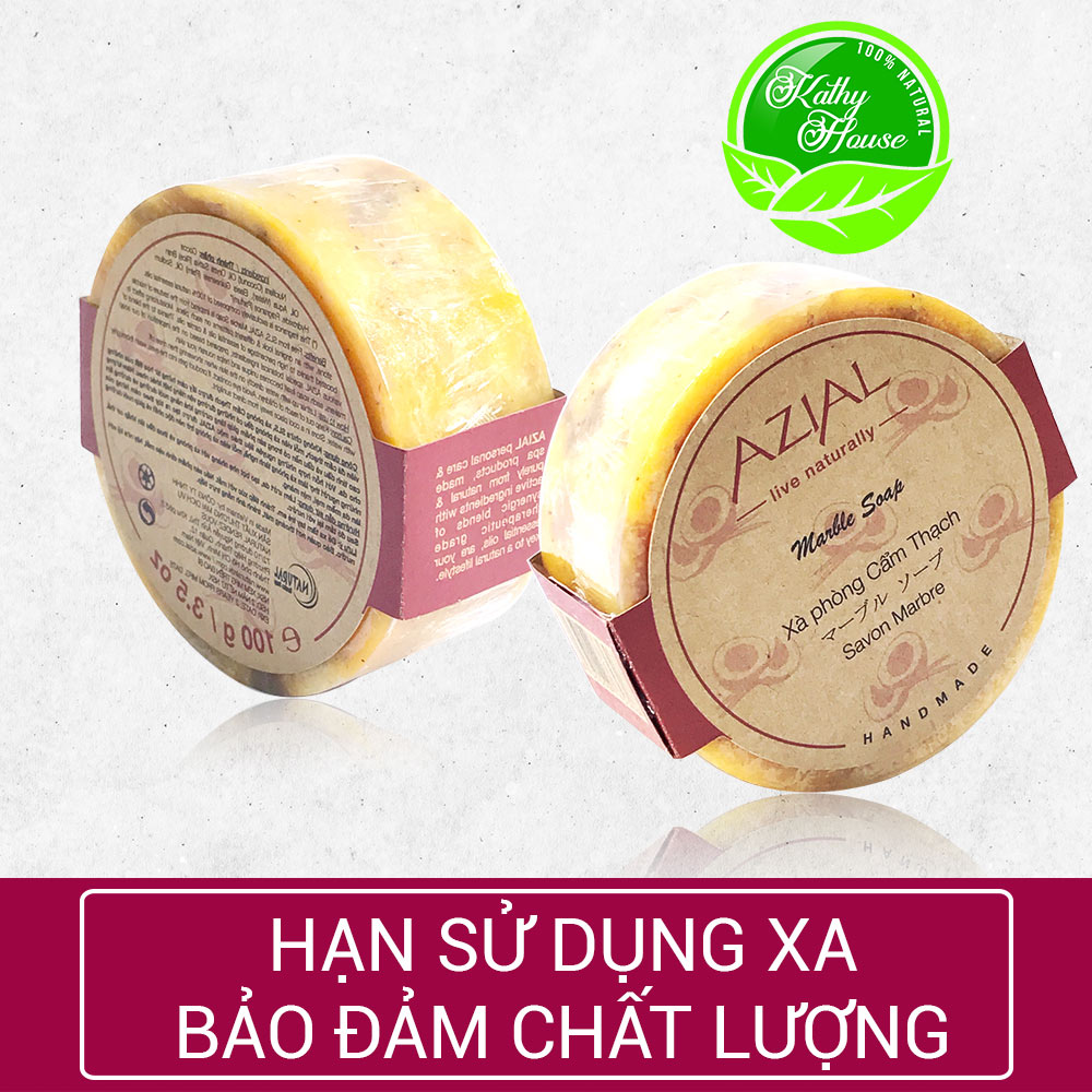 Xà phòng cẩm thạch Azial Marble Soap, thảo mộc 100% thiên nhiên, tẩy tế bào chết, dưỡng ẩm, làm mềm da