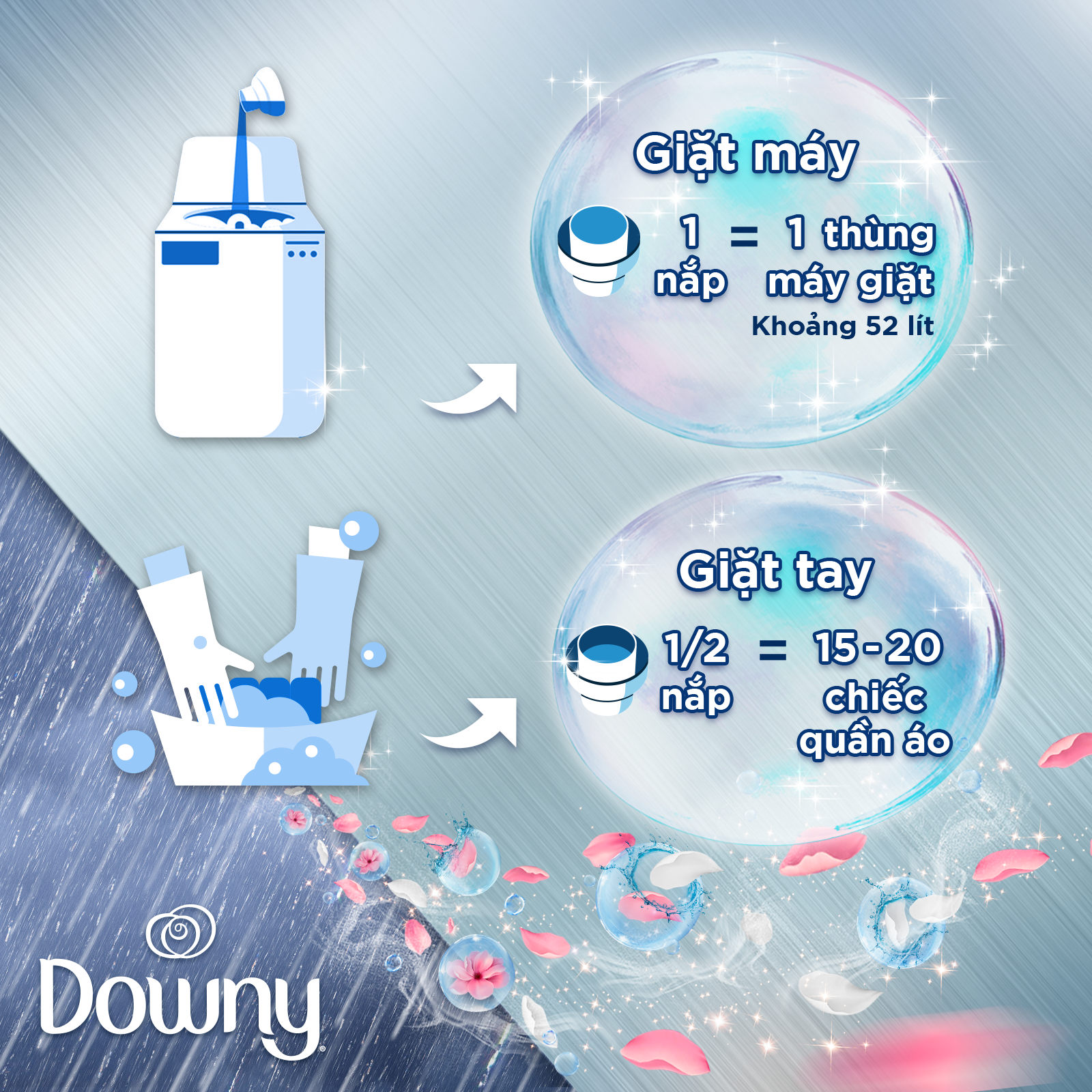 Combo 3 Nước xả vải Downy thể thao 1.5L