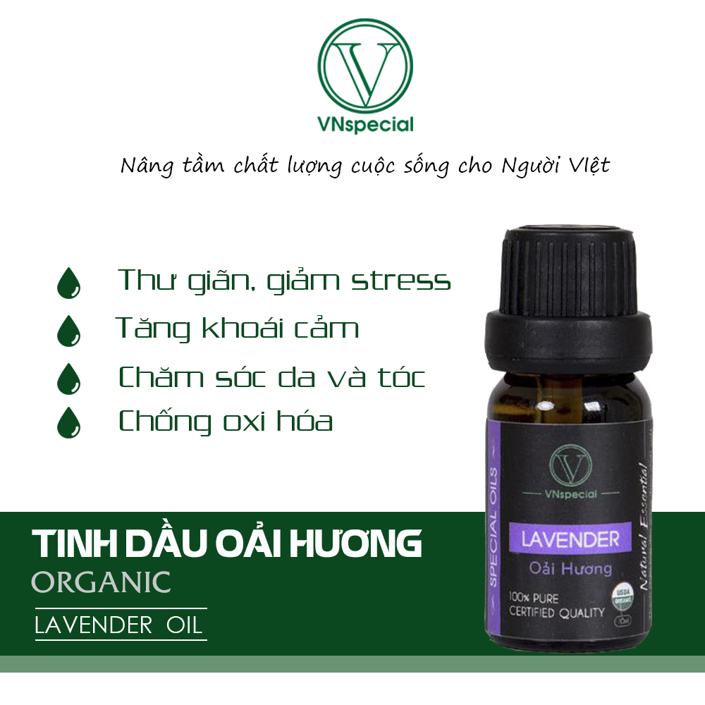 Tinh Dầu Ô Tô | Tinh Dầu Hữu Cơ Oải Hương | Organic Lavender Oil | Khử mùi xe hơi, tủ quần áo – Vnspecial Oils - USDA