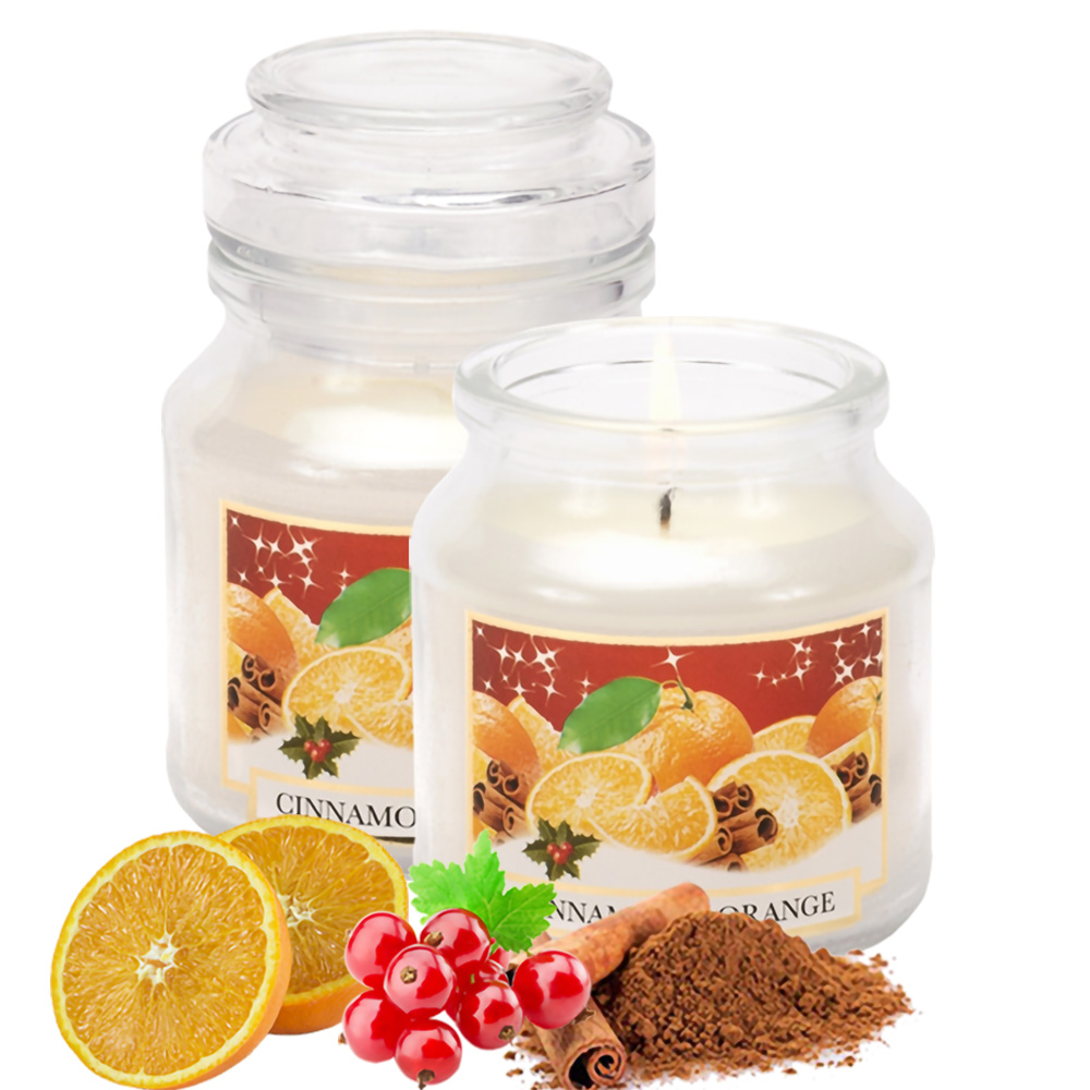 Hũ nến thơm tinh dầu Bartek Christmas Spices 130g QT018873 - cam, táo, quế (giao mẫu ngẫu nhiên)