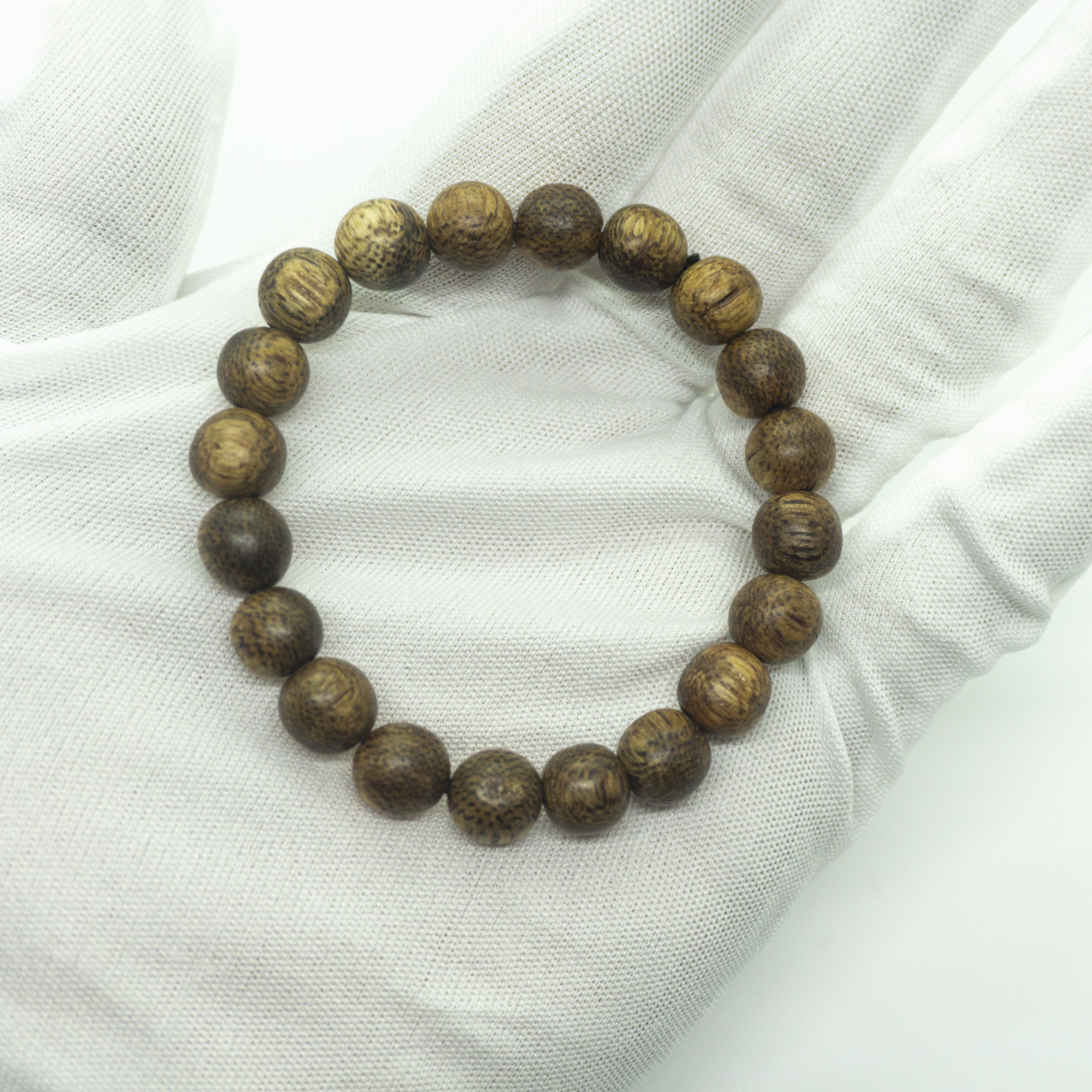 Vòng Tay Trầm Hương Hạt Tròn Đơn (Nữ) Từ Trầm Tốc Lào Tự Nhiên