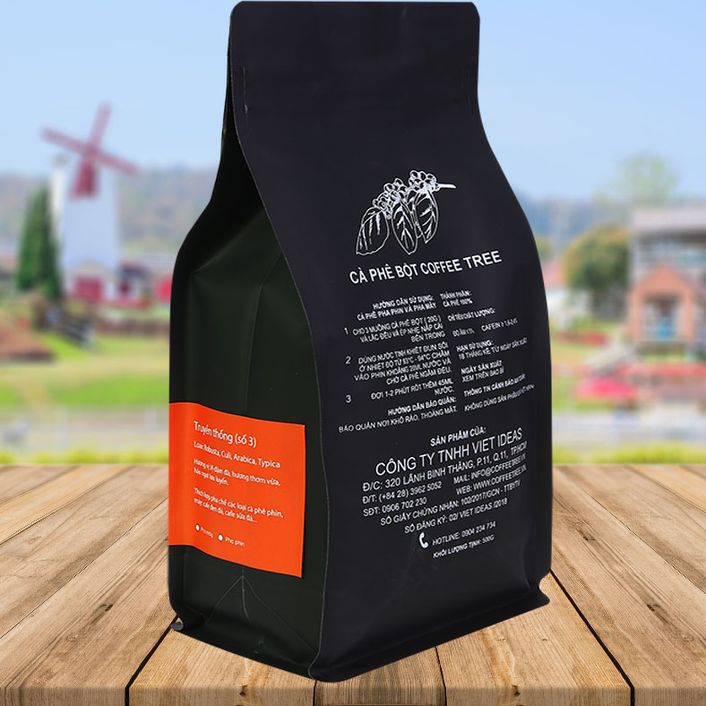 Cà phê bột 100% nguyên chất truyền thống số 3 Coffee Tree 500gr thơm ngon, đậm đà, gu mạnh (Cà phê)