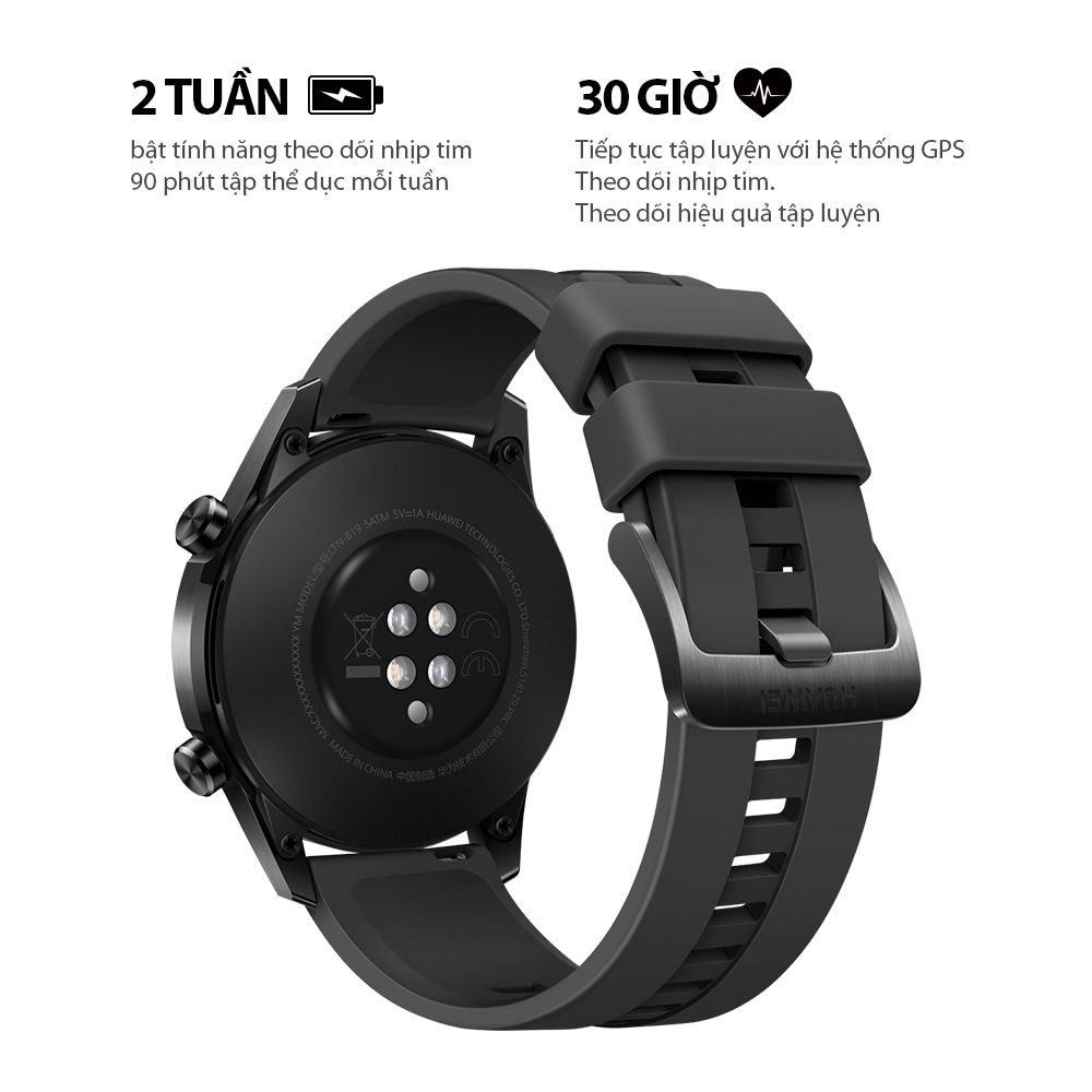 Đồng Hồ Thông Minh Huawei Watch GT2 | Kirin A1 | Thời Lượng Pin Dài | Kiểu Dáng Thể Thao Thời Thượng | Hàng Chính Hãng