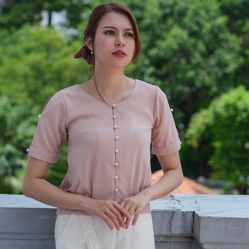 Áo Kiểu Nữ Đẹp Áo Xẻ Tay Thời trang thiết kế Hity TOP127