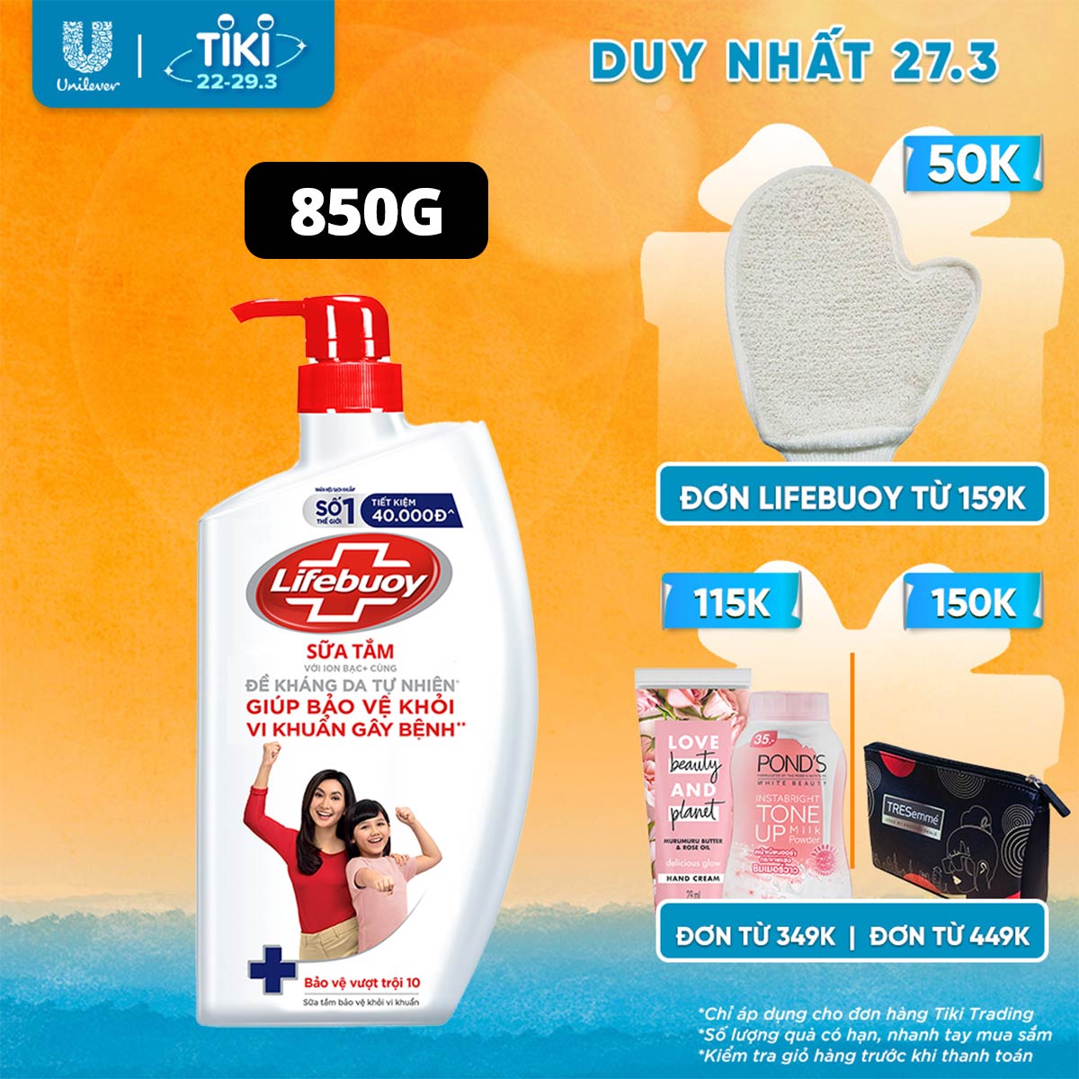 Sữa Tắm Lifebuoy Sạch Khuẩn Bảo Vệ Khỏi 99.9% Vi Khuẩn Chứa Ion Bạc+ Hỗ Trợ Cùng Đề Kháng Da Tự Nhiên Chai 800G