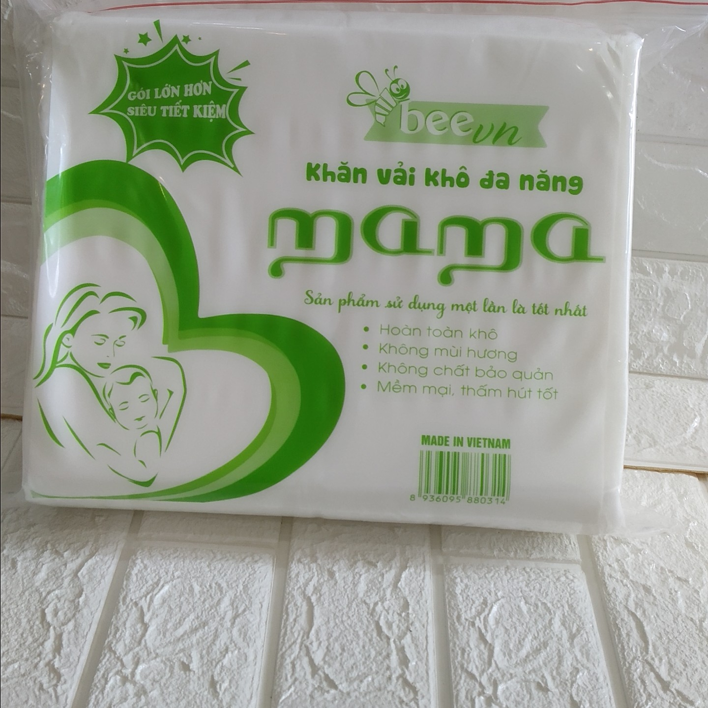 Combo 5 khăn giấy khô đa năng cao cấp Mama 600g