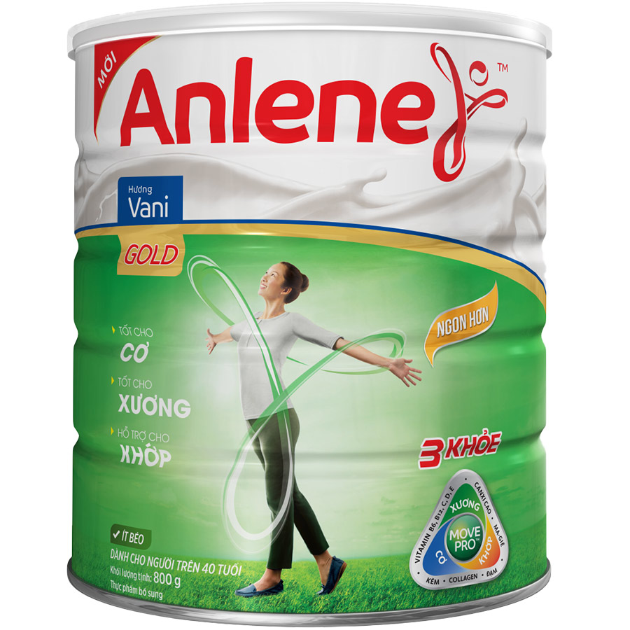 Hình ảnh Sữa Bột Anlene Gold Movepro 3X Hương Vanilla (Hộp Thiếc 800g)