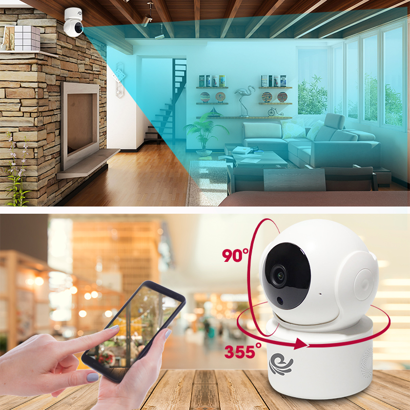 [ KÈM THẺ 32GB ] Camera IP An Ninh Chống Trộm Trong Nhà - Độ Phân Giải 2.0Mpx - 1080P - Có Đàm Thoại 2 Chiều - Hú Báo Động - Xem Cùng Lúc 4 Camera - Hàng Chính Hãng