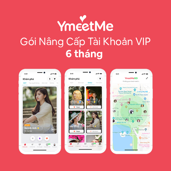 Gói nâng cấp tài khoản 6 tháng của YmeetMe - Ứng dụng hẹn hò nghiêm túc & hiệu quả