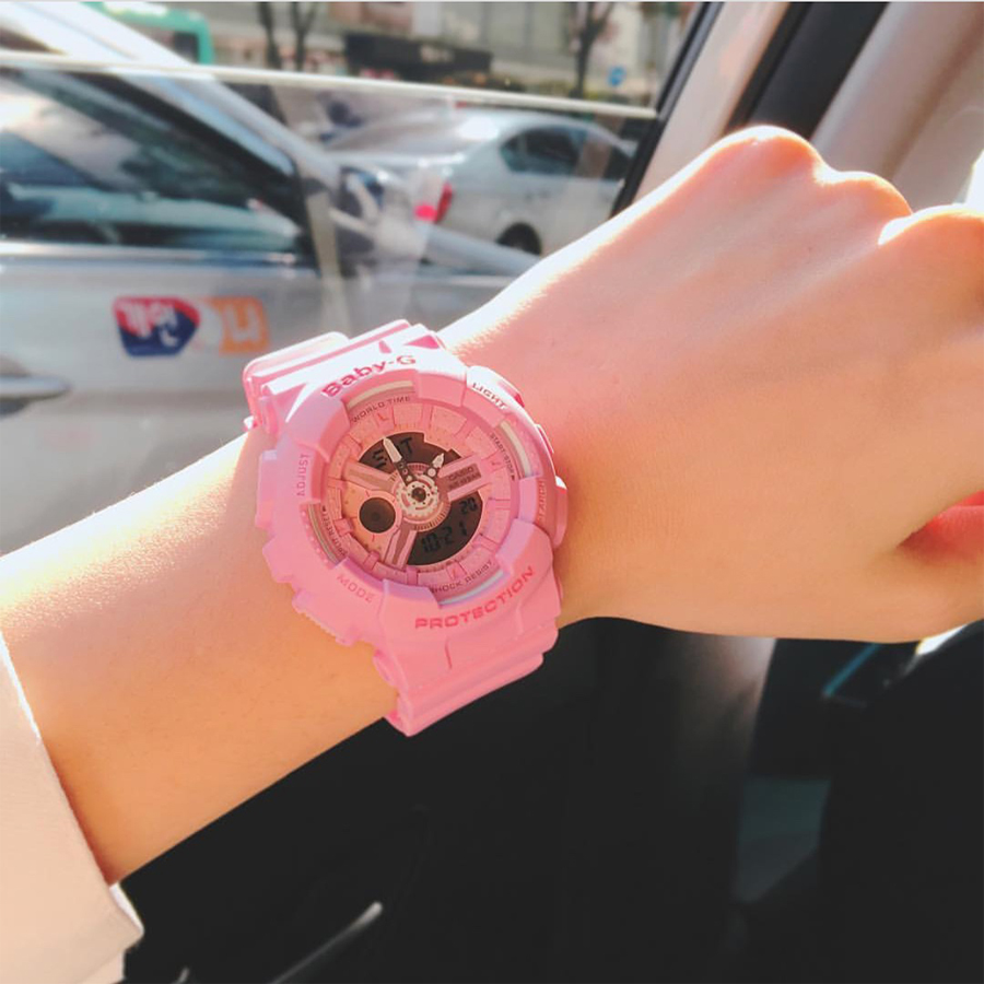 Đồng hồ nữ dây nhựa Casio Baby-G chính hãng Anh Khuê BA-110-4A1DR