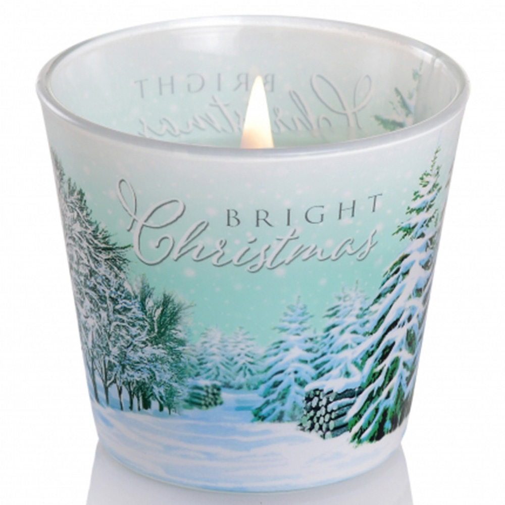 Ly nến thơm tinh dầu Bartek Bright Christmas 115g QT028492 - tuyết, thông tươi (giao mẫu ngẫu nhiên)