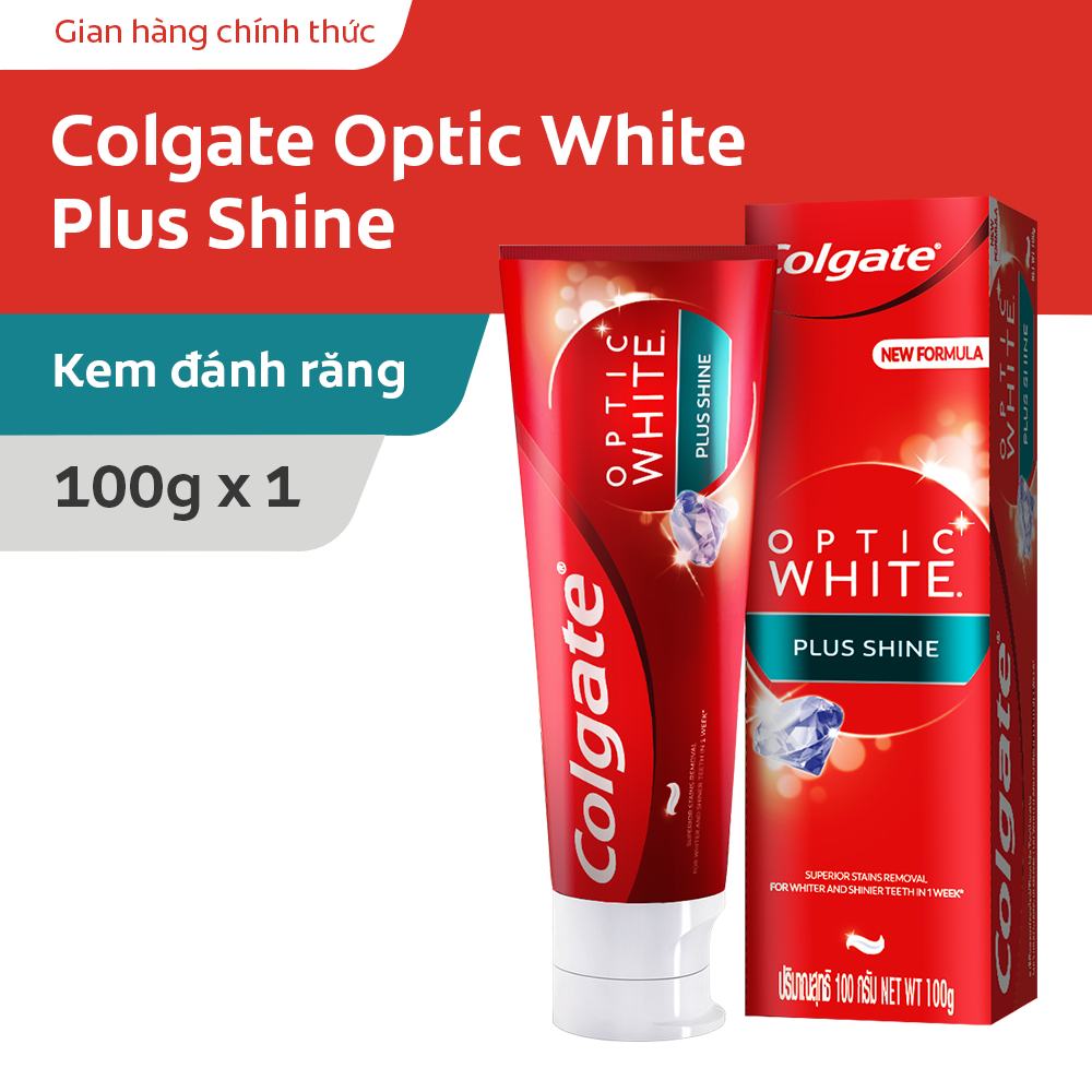 Kem đánh răng Colgate Optic White làm trắng và sáng răng 100g