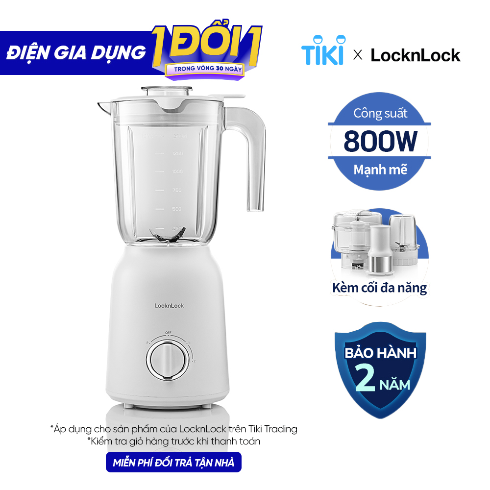 Máy xay sinh tố Locknlock Multi Blender EJM416WHT (800W) - Hàng chính hãng