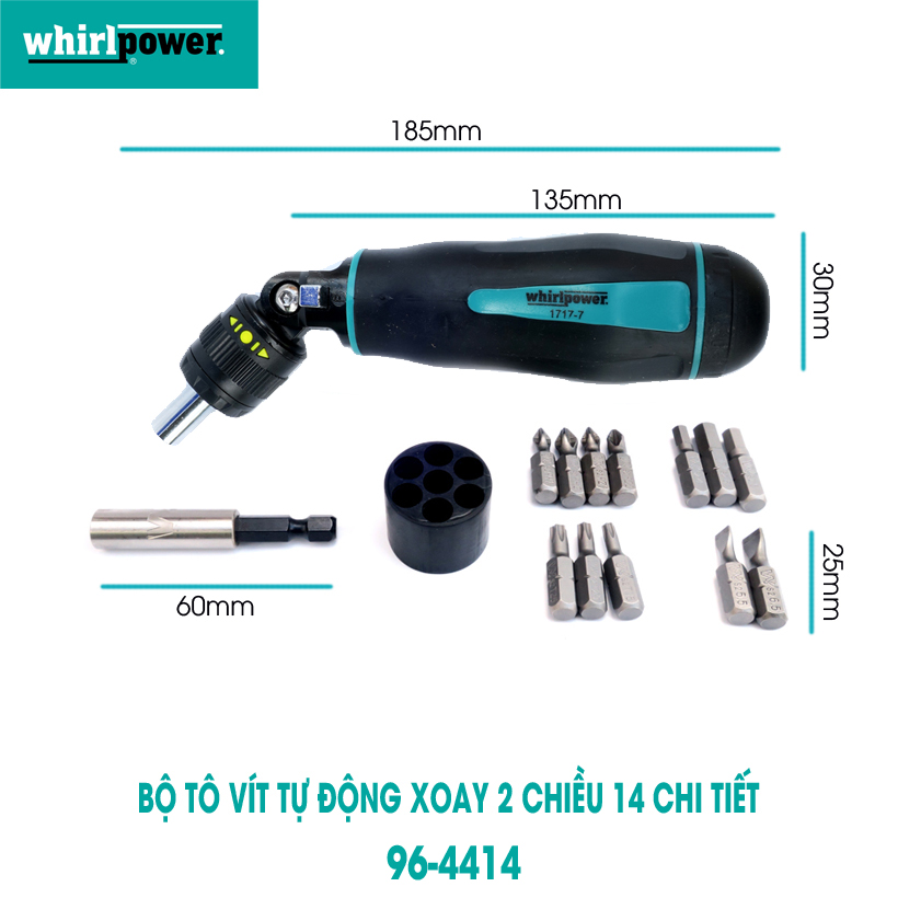 Bộ tô vít 14 chi tiết Whirlpower 96-4414