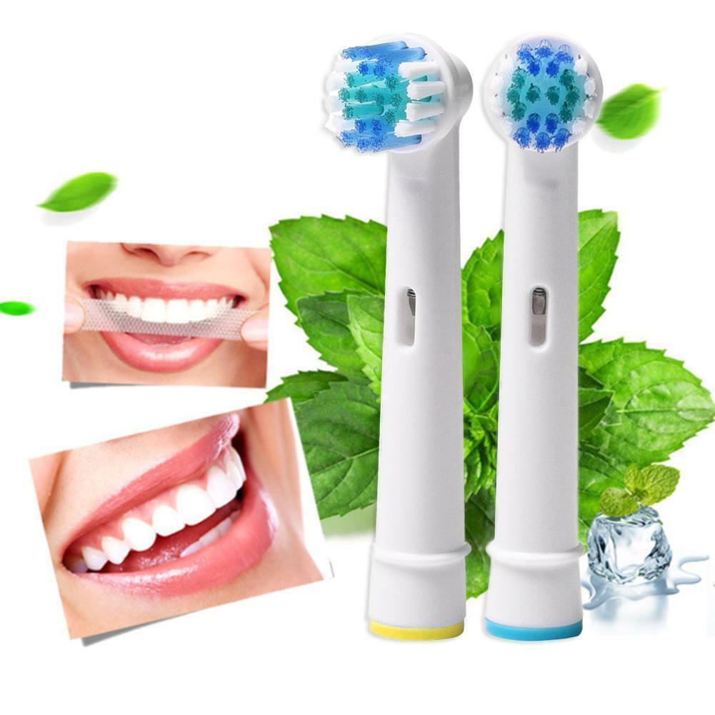 Cho máy Braun Oral B, SB-17A Daily Bộ 4 đầu bàn chải đánh răng điện thay thế, Phá tan mọi mảng bám, cho răng sáng bóng