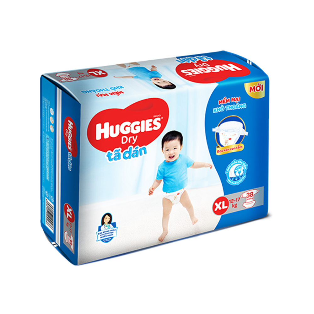 Tã dán Huggies Jumbo size XL38 - 38 Miếng (12 - 17kg)