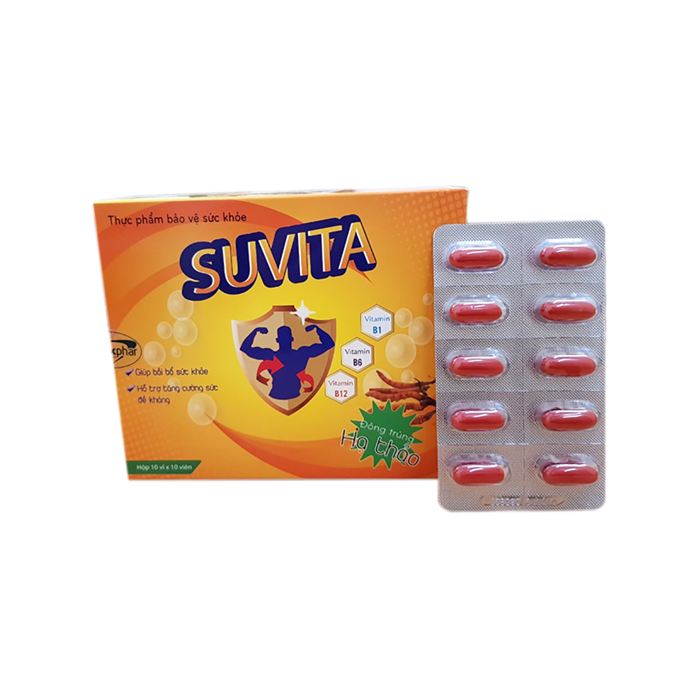 iên Đạm Bổ SUVITA Bổ Sung Vitamin Tăng Cường Sức Khỏe, Giúp Cơ Thể Dẻo Dai Hộp 100 Viên