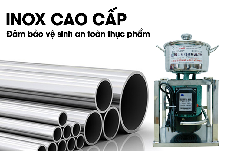 Máy Xay Giò Chả Mini 0.5 Kg/ Mẻ, Inox Cao Cấp, Công Suất 750W, Chân vuông