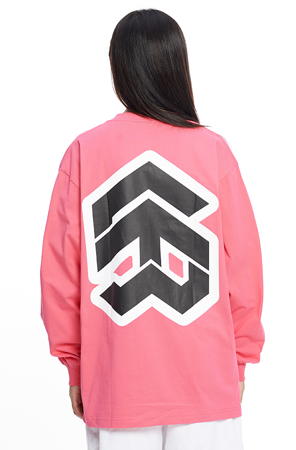 Áo Thun 5THEWAY Tay Dài Hồng aka 5THEWAY /stroke/ BIG LOGO LS NEW TEE in HOT PINK