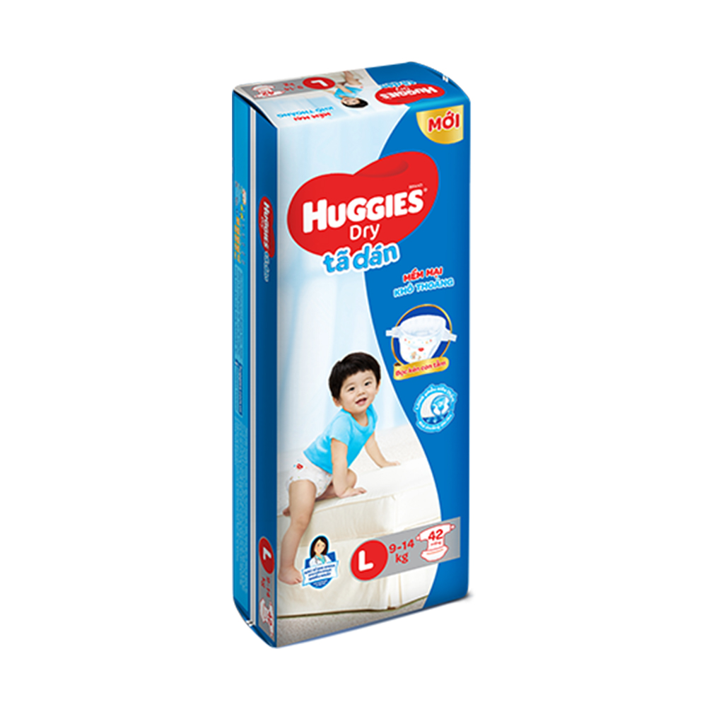 Tã dán Huggies Jumbo size L42 - 42 Miếng (9 - 14kg)