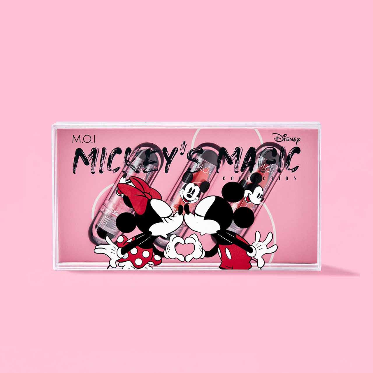 SET 3 Son Dưỡng Môi Có Màu M.O.I Hồ Ngọc Hà MAGIC LIPS Mickey Disney Mềm Môi Giữ Màu Lâu Căng Mọng 3 Tone Màu Tự Nhiên [Tặng Túi Mickey]