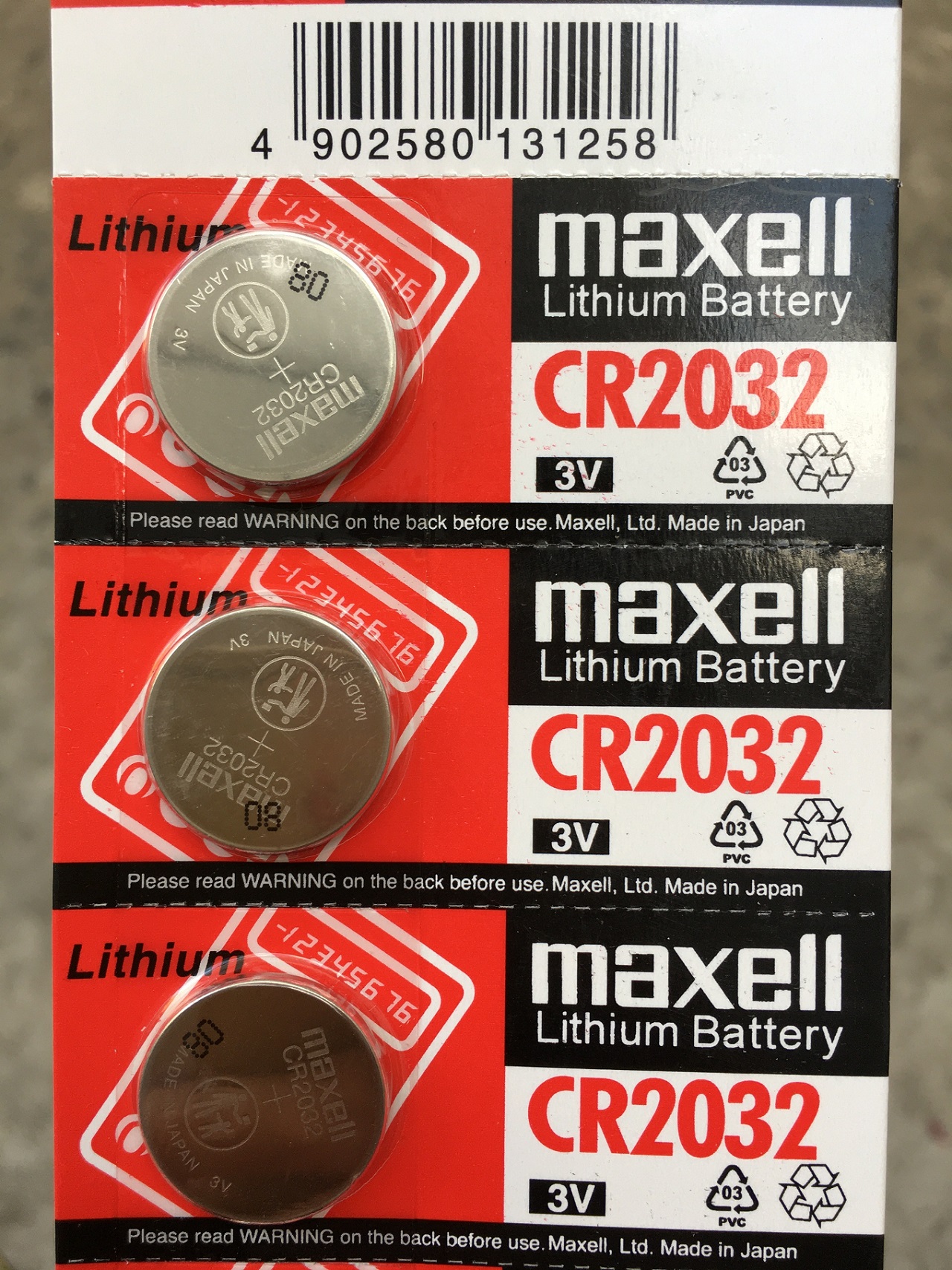 Pin CR2032 Maxell Lithium 3V vỉ 5 viên