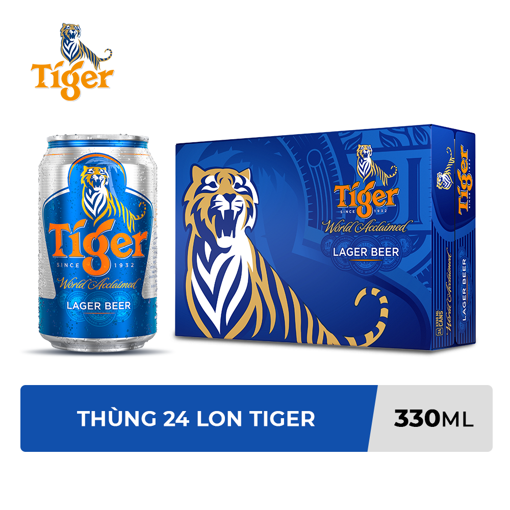 Thùng Bia Tiger 24 Lon (330ml / Lon)
