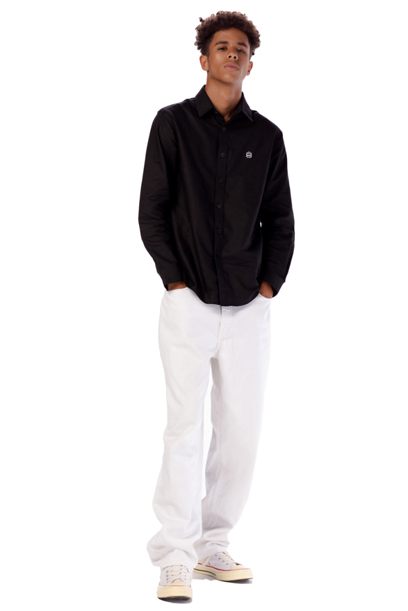Áo Sơ Mi 5THEWAY Tay Dài Đen aka 5THEWAY 5TW/RTW LS REGULAR SHIRT in BLACK