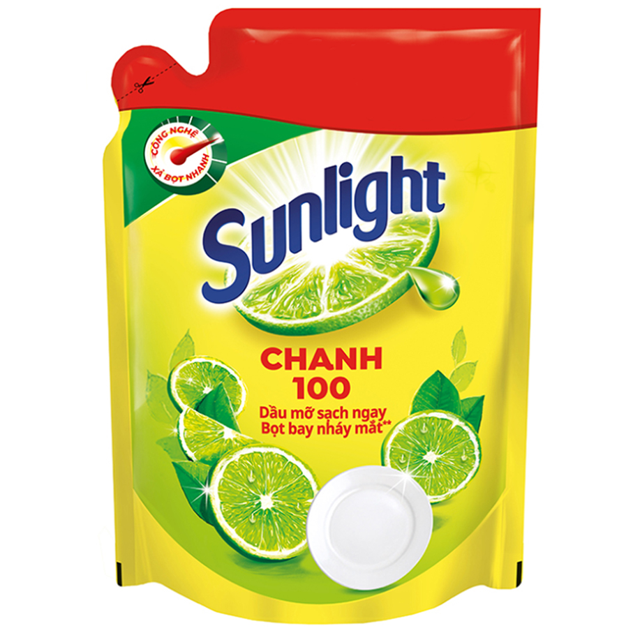 Nước Rửa Chén Sunlight Chanh Công Nghệ Mới Dạng Túi