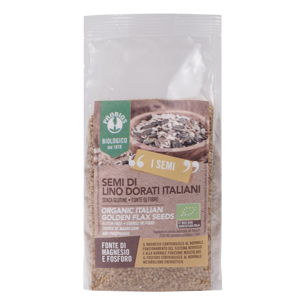 Hạt Lanh Vàng Hữu Cơ 500g ProBios Organic Italian Golden Flax Seeds
