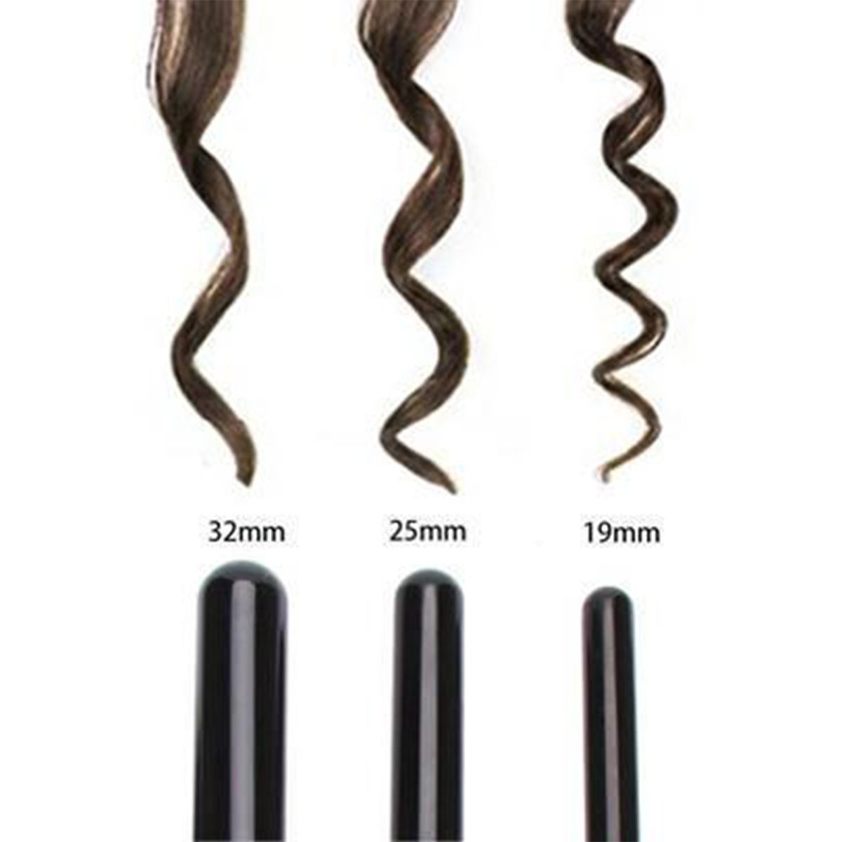 Máy Uốn Tóc Kỹ Thuật Số PYT Digital Curling Wand 25mm - Màu Cam - Kèm Găng Tay Chịu Nhiệt - Công Nghệ Nhiệt Hồng Ngoại Xa