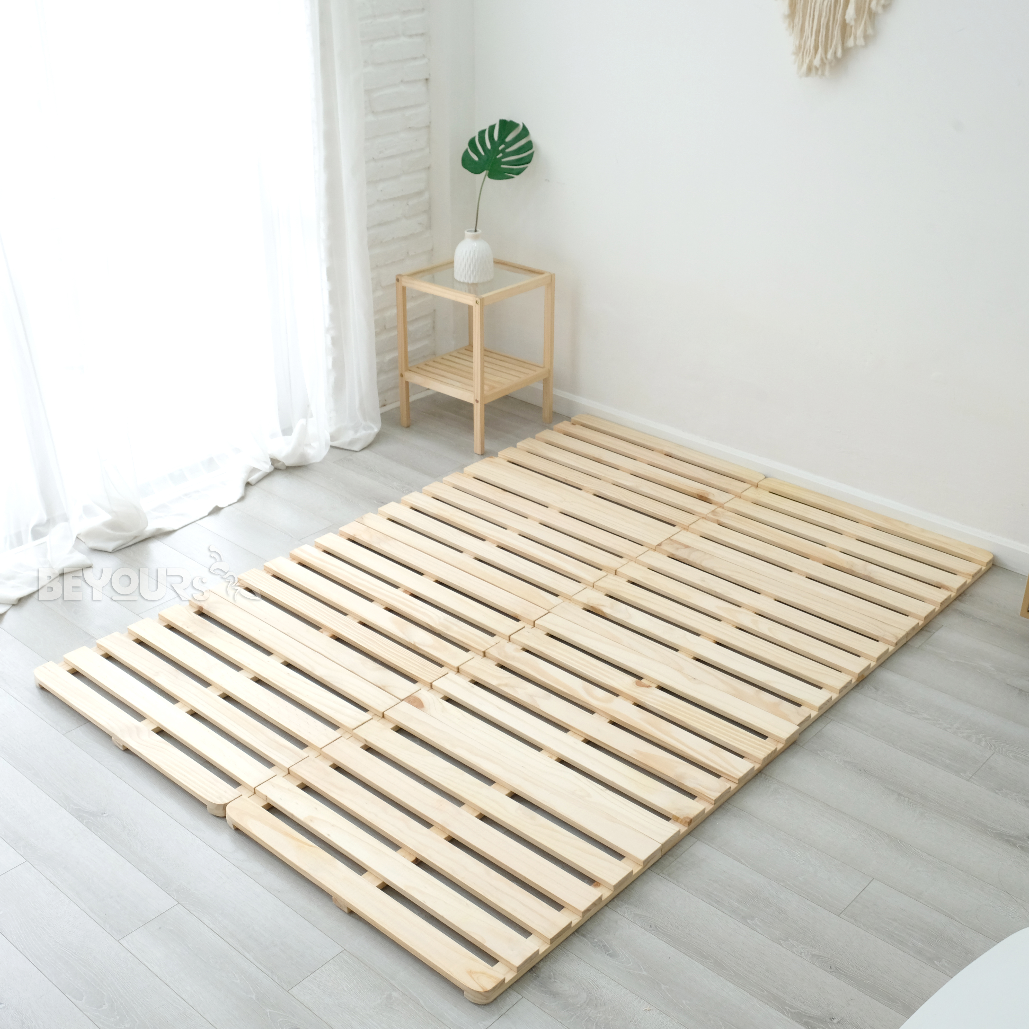 Giường Ngủ Pallet Gỗ Thông BEYOURs Skinny Giường Gỗ Gấp Xếp Gọn Thông Minh Kiểu Hàn Quốc