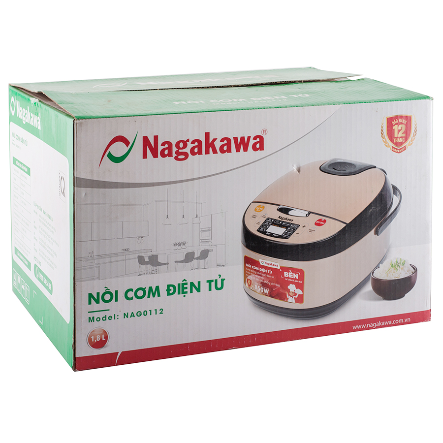 Nồi cơm điện tử Nagakawa NAG0112 (1.8 Lít) - Hàng chính hãng