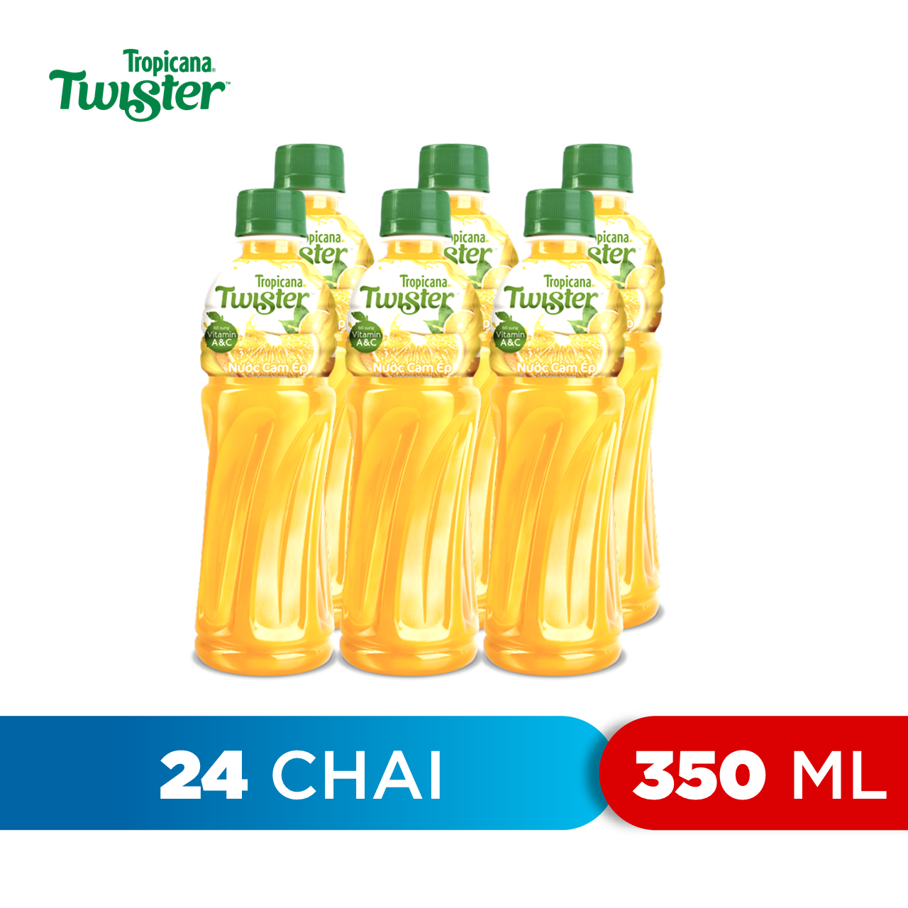 Lốc 6 Chai Twister Cam (350ml / Chai)