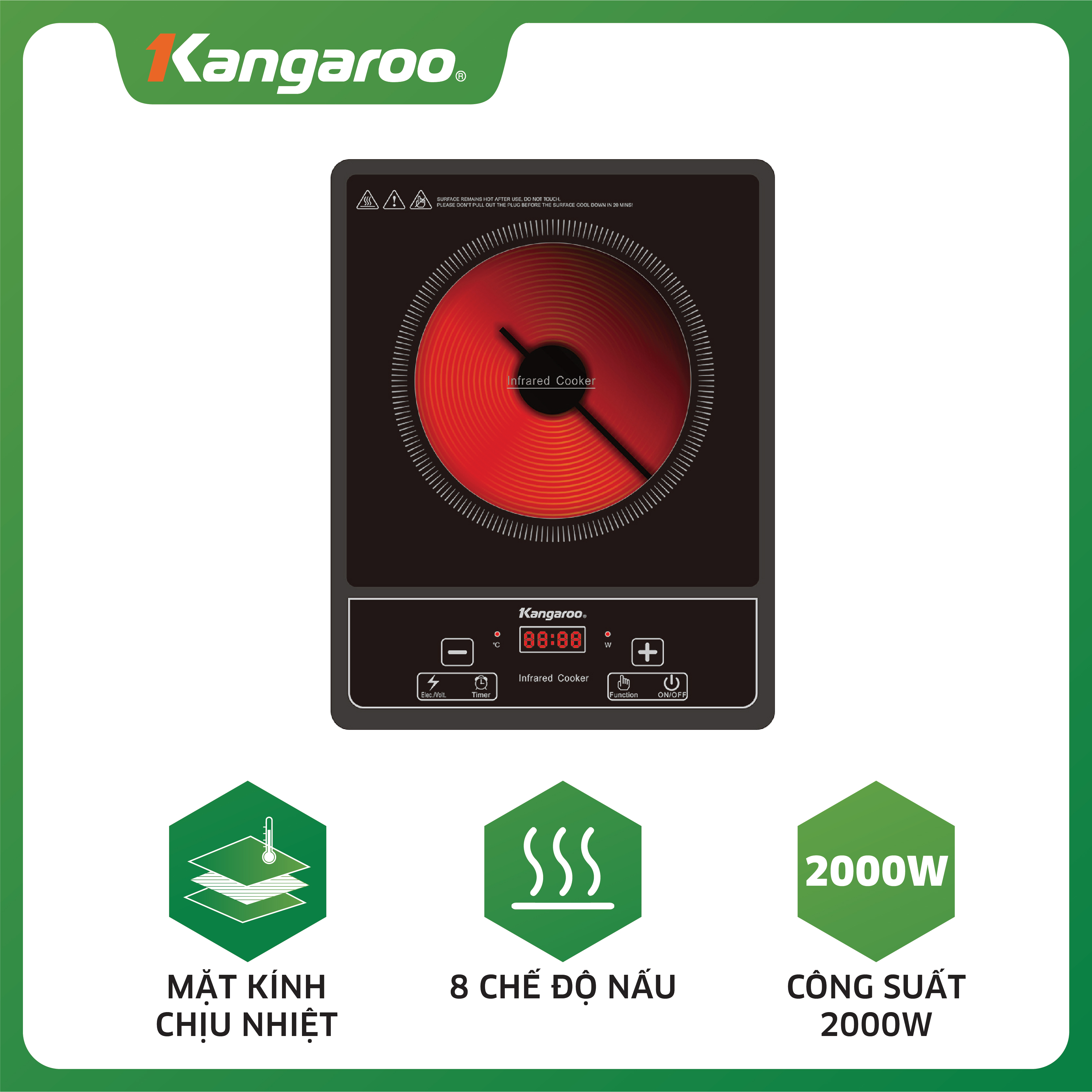 Bếp hồng ngoại Kangaroo KG20IF1 - Hàng chính hãng