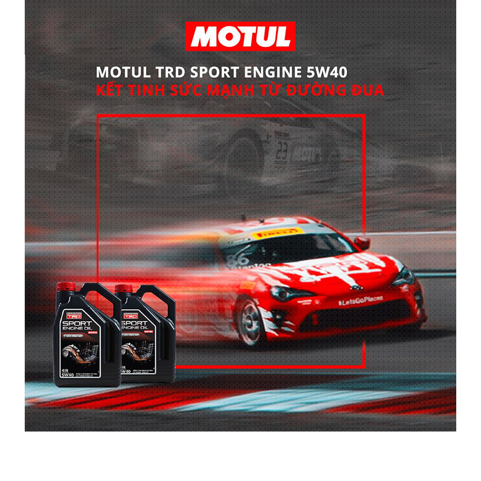 Nhớt Xe Hơi Tổng Hợp Motul Trd Sport Eng. Oil 5w40 Gasoline 4x4l Vn (4L)