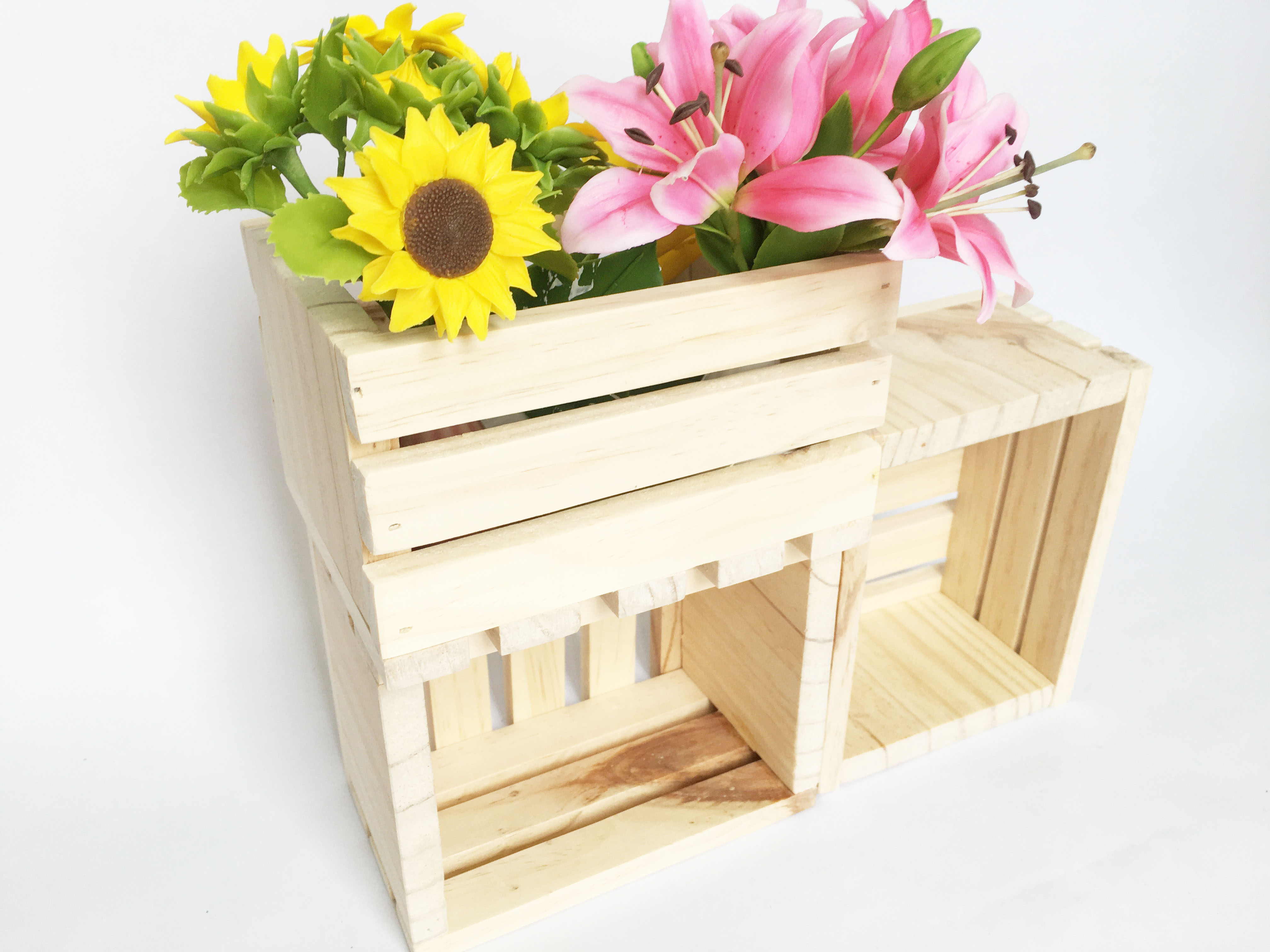 Khay gỗ pallet mini trang trí - kệ gỗ đa năng (màu gỗ tự nhiên, 15x10x7cm)