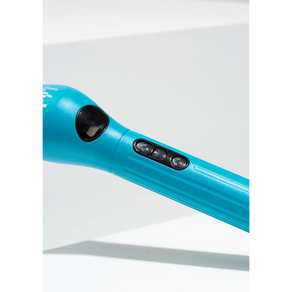 Máy Uốn Tóc Kỹ Thuật Số PYT Digital Curling Wand 19mm - Công Nghệ Nhiệt Hồng Ngoại Xa - Màu Xanh - Kèm Găng Tay Chịu Nhiệt