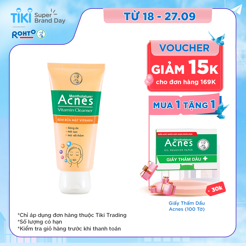 Kem rửa mặt Vitamin Acnes Vitamin Cleanser 100g